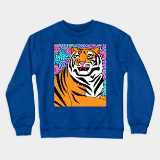 Patty Tiger Wild Animals Crewneck Sweatshirt